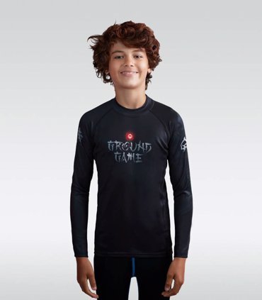 Groundgame rashguard KIDS samurai-black long sleeve